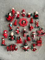 Gave set vintage houten kerst hangers, Diversen, Kerst, Ophalen of Verzenden, Gebruikt