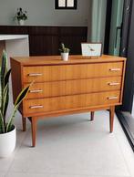 Prachtige vintage teakhouten ladekast, Ophalen, Teakhout, 50 tot 100 cm, Zo goed als nieuw