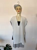 Zara M colourblocking moderne lange top tuniek wit grijs, Zara, Maat 38/40 (M), Ophalen of Verzenden, Wit