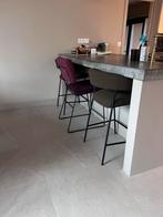 4 Moderne Barkrukken met Metalen Frame, Huis en Inrichting, Met voetsteun, 60 tot 90 cm, Ophalen of Verzenden, Zo goed als nieuw