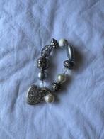 armband zilverkleurig - kralen, Sieraden, Tassen en Uiterlijk, Armbanden, Overige materialen, Ophalen of Verzenden, Zo goed als nieuw