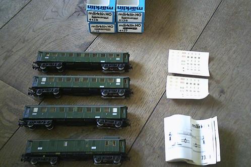 Marklin HO 4 D-zug rijtuigen verlichting 4136  4137 met ovp, Hobby en Vrije tijd, Modeltreinen | H0, Gebruikt, Wagon, Wisselstroom