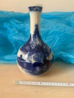 Chinese porseleinen vaas met zegel – blauw/wit 20cm, Ophalen of Verzenden