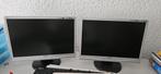 2 Monitors Philips 19"  LCD, Ophalen, Philips, Gebruikt, VGA