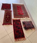 Perzische kleedjes 4 stuks en 1 kussen Vintage Tafel Vloer, Huis en Inrichting, Gebruikt, Vintage Perzisch, Rechthoekig, Overige kleuren