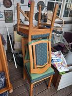 Blank eiken tafel + Stoelen ., Ophalen, Gebruikt, Hout, 50 tot 100 cm
