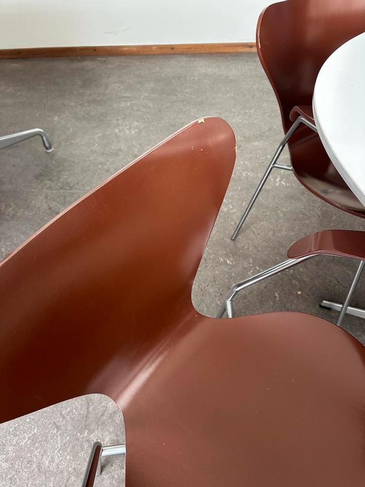 Vintage Fritz Hansen Set - 1976 - Tafel & 4 Stoelen, Antiek en Kunst, Antiek | Meubels | Stoelen en Banken, Ophalen