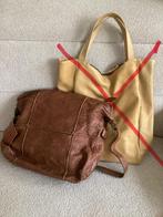 2 x grote SHOPPER/school/reis/sporttas FRED DE LA BRETONIERE, Ophalen of Verzenden, Zo goed als nieuw, Bruin, Shopper