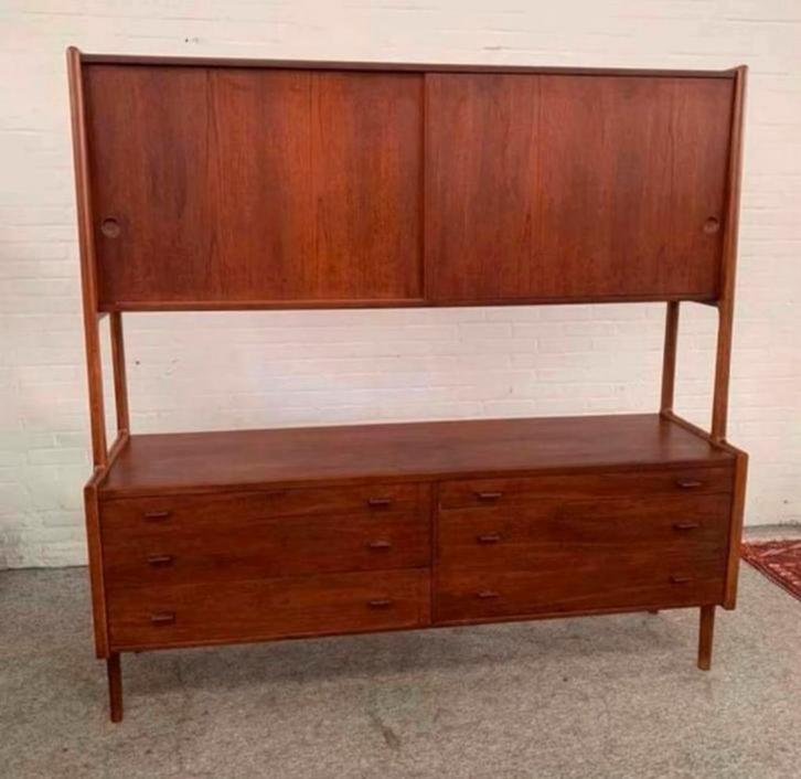Kast teakhouten Hans Wegner RY 20 Highboard dressoir 1958., Huis en Inrichting, Kasten | Dressoirs, Ophalen of Verzenden