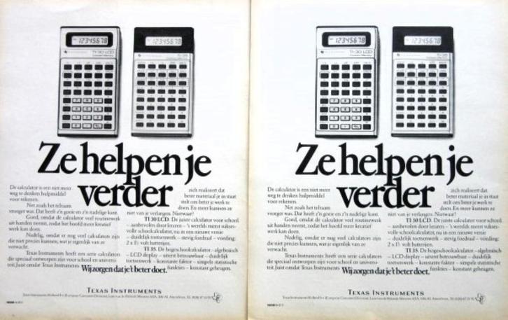 13 vintage reclames advertenties rekenmachine 63-86 TI Seiko, Diversen, Rekenmachines, Ophalen of Verzenden