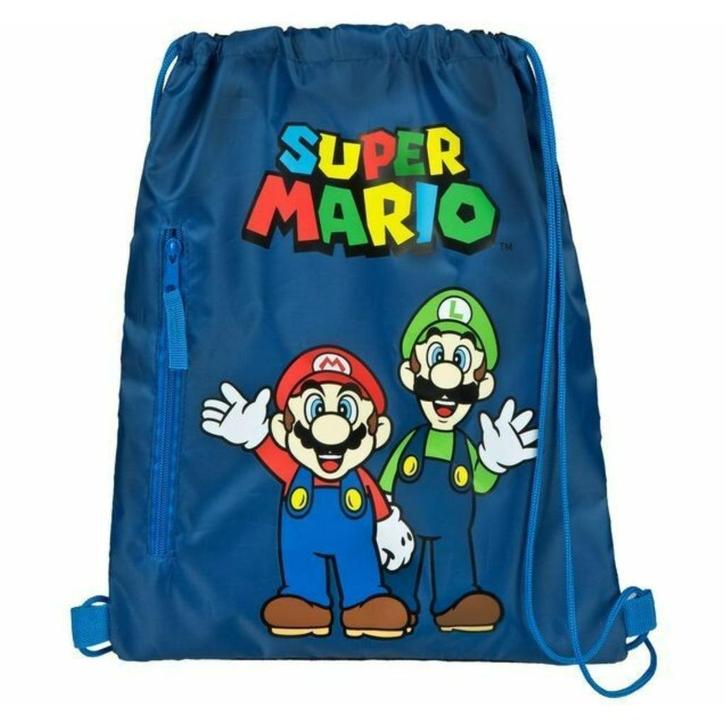 Super Mario Gymtas / Rugtas met Voorvak - Mario en Luigi, Sieraden, Tassen en Uiterlijk, Tassen | Rugtassen, Nieuw, Overige merken