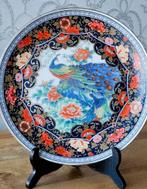 VINTAGE ROYAL PEACOCK JAPANS IMARI STIJL GROOT BOORD, Antiek en Kunst, Ophalen of Verzenden