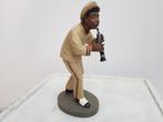 zeer oud mooi gaaf beeld klarinet spelende neger beeld, Antiek en Kunst, Ophalen of Verzenden