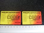 2x ruit sticker philips autoradio security code logo radio, Verzamelen, Stickers, Verzenden, Zo goed als nieuw, Merk