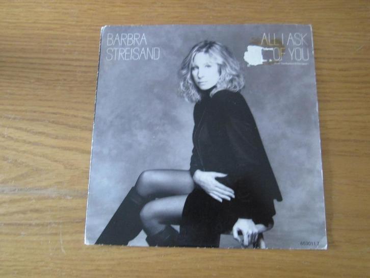 Barbra Streisand - All I Ask Of You 1988 CBS Europa Single, Cd's en Dvd's, Vinyl Singles, Gebruikt, Single, Pop, 7 inch, Ophalen