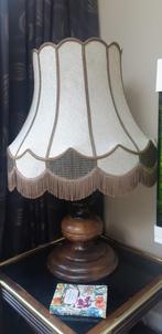 Zeer grote tafellamp vintage hout 70s, Huis en Inrichting, Lampen | Tafellampen, Zo goed als nieuw, Ophalen