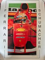 Ferrari Schumacher Litho - Gesigneerd!, Antiek en Kunst, Ophalen of Verzenden