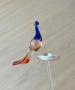 Bloemstengel Houder Pauw - Decoratief, Overige kleuren, Ophalen of Verzenden, 75 cm of meer, Glas