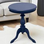 Vintage bijzettafel | salontafel | houten tafel coffee table, Huis en Inrichting, Minder dan 55 cm, Gebruikt, Rond, Vintage antiek