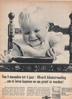 Retro reclame 1963 Nutricia Olvarit jongetje kinderstoel, Verzamelen, Verzenden, Overige typen