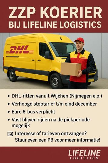 ZZP koerier - NIJMEGEN - VERHOOGD TARIEF beschikbaar voor biedingen