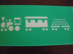 8558 - Mal / Sjabloon: LOKOMOTIEF met TREIN WAGONS, Ophalen of Verzenden, Nieuw, Materiaal