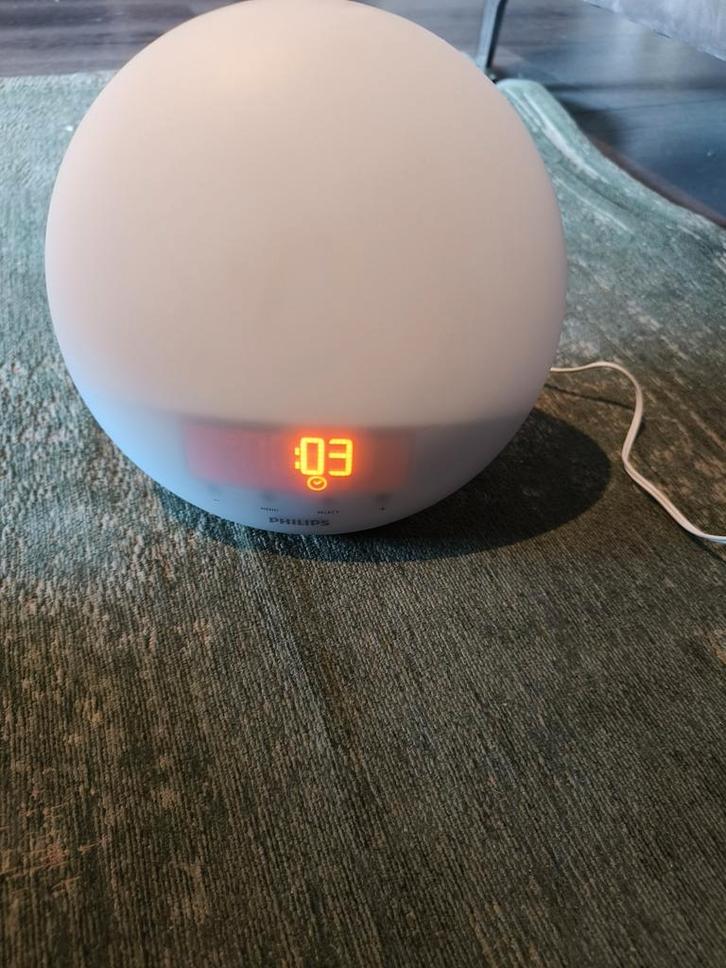 Philips HF3510 Wake-up Light, Witgoed en Apparatuur, Wekkers, Zo goed als nieuw, Digitaal, Ophalen of Verzenden