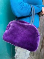 Handtas paars fluweel met zwarte handvaten vintage nieuw, Sieraden, Tassen en Uiterlijk, Tassen | Damestassen, Ophalen of Verzenden