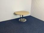 Tafel, diameter 120 cm. - licht beuken, chroom onderstel, Ophalen, Gebruikt