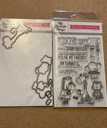 Clear stamps + snijmal (my favorite things sweater weather ) beschikbaar voor biedingen