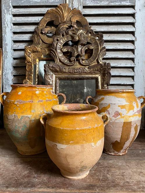 Antiek Frans aardewerk confit potten, Antiek en Kunst, Antiek | Woonaccessoires, Ophalen of Verzenden