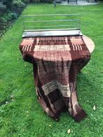 Vintage Kapstok met Metalen Haken en wandkleed, Ophalen, Gebruikt, Bruin, 50 tot 100 cm