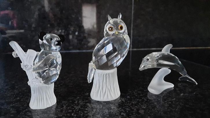Kristallen Uil, Koala en Dolfijn (Crystal Style Collection), Verzamelen, Beelden en Beeldjes, Zo goed als nieuw, Dier, Ophalen of Verzenden