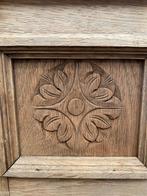 Twee Frans eiken kastjes nachtkastjes met marmer, Ophalen, Gebruikt, Minder dan 45 cm, 70 cm of meer