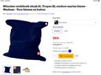 Whoober rechthoek zitzak St.Tropez XL, Huis en Inrichting, Zitzakken, Ophalen, Nieuw, Blauw, Zitzak