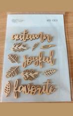 NIEUW HOUTEN HERFST STICKERS-WOOD VENEER STICKER, Hobby en Vrije tijd, Stickers en Plaatjes, Verzenden, Nieuw, Meerdere stickers