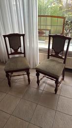 2 antieke stoeltjes, met velours bekleed, Ophalen of Verzenden