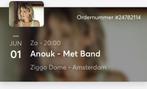 Anouk met band zaterdag 1 juni Ziggo 2 zitplaatsen 1e rang, Tickets en Kaartjes, Concerten | Pop, Juni, Twee personen