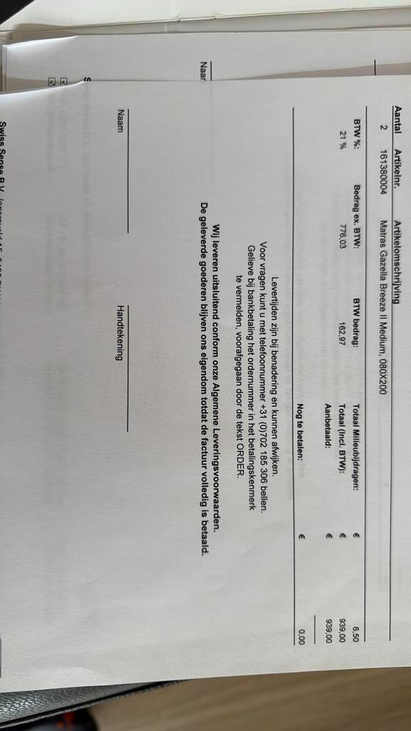 Gazella Breeze II matras, Huis en Inrichting, Slaapkamer | Matrassen en Bedbodems, Nieuw, 200 cm, Eenpersoons, Ophalen of Verzenden