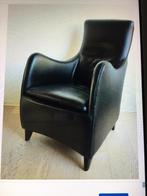 Wittmann fauteuil zwart leer in topstaat, Ophalen, Zo goed als nieuw, 50 tot 75 cm, Leer