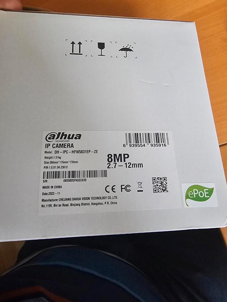 Dahua 8MP Camera DH-IPC-HFW5831EP-ZE (3 stuks) Nieuw!, Audio, Tv en Foto, Videobewaking, Nieuw, Buitencamera, Ophalen of Verzenden