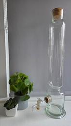 Antieke laboratoriumfles met glazen kraantje en kurk (50 cm), Antiek en Kunst, Antiek | Glas en Kristal, Ophalen of Verzenden