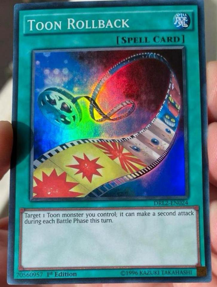Yu-Gi-Oh! Toon Rollback DRL2 1st Edition !, Hobby en Vrije tijd, Verzamelkaartspellen | Yu-gi-Oh!, Zo goed als nieuw, Losse kaart