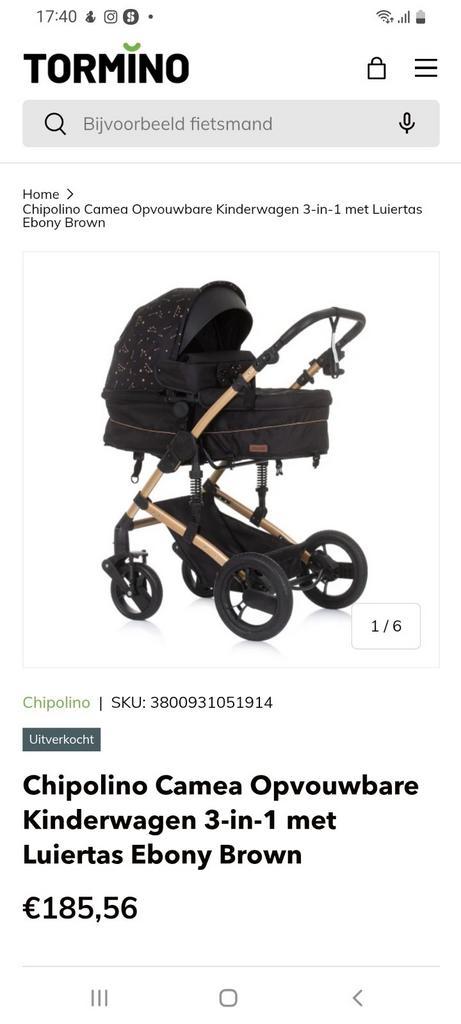 Wandelwagen zwart met goud, erg netjes., Kinderen en Baby's, Kinderwagens en Combinaties, Zo goed als nieuw, Overige merken, Ophalen