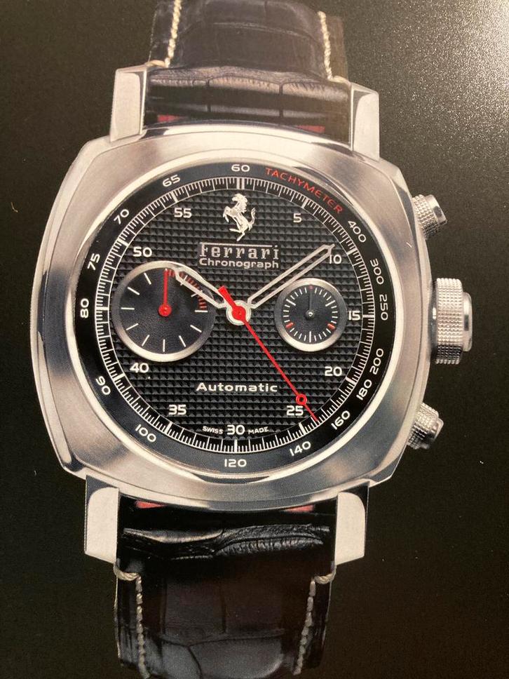 Panerai Ferrari Limited edition, Sieraden, Tassen en Uiterlijk, Horloges | Heren, Zo goed als nieuw, Overige merken, Staal, Leer