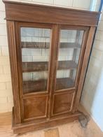 Oude kast met geslepen glas, Ophalen, Gebruikt, 100 tot 150 cm, Glas