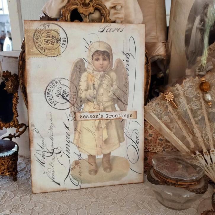 🌲Grote Victoriaanse engel🌲, Antiek en Kunst, Curiosa en Brocante, Ophalen of Verzenden