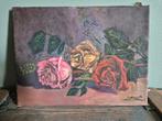 Mooi oud schilderij rozen, Ophalen of Verzenden