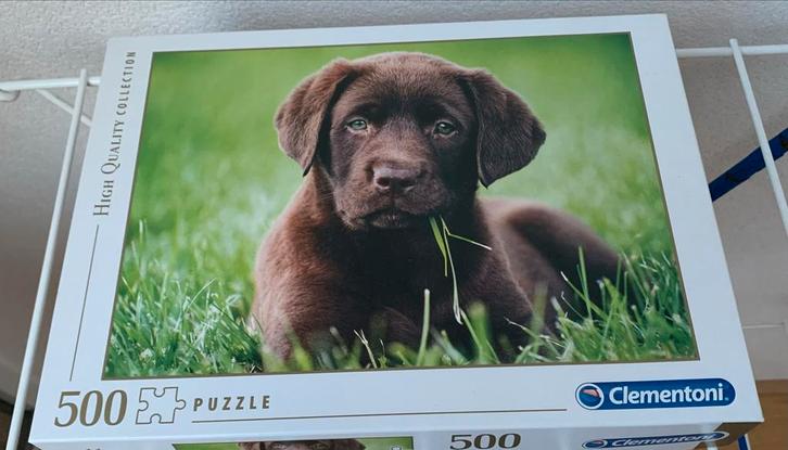 Leuke Legpuzzel: Labrador Puppy, Hobby en Vrije tijd, Denksport en Puzzels, Zo goed als nieuw, Legpuzzel, 500 t/m 1500 stukjes