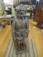 Oer 11283 ANTIEK 17e eeuws lindenhouten heiligen beeld, Antiek en Kunst, Antiek | Religie, Ophalen